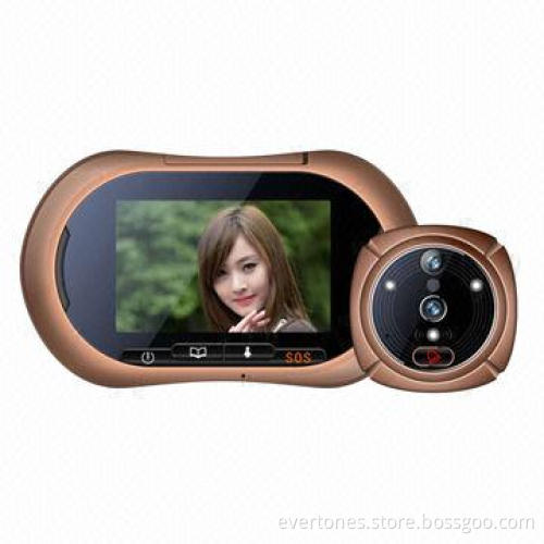 Digital door peephole viewer for home security